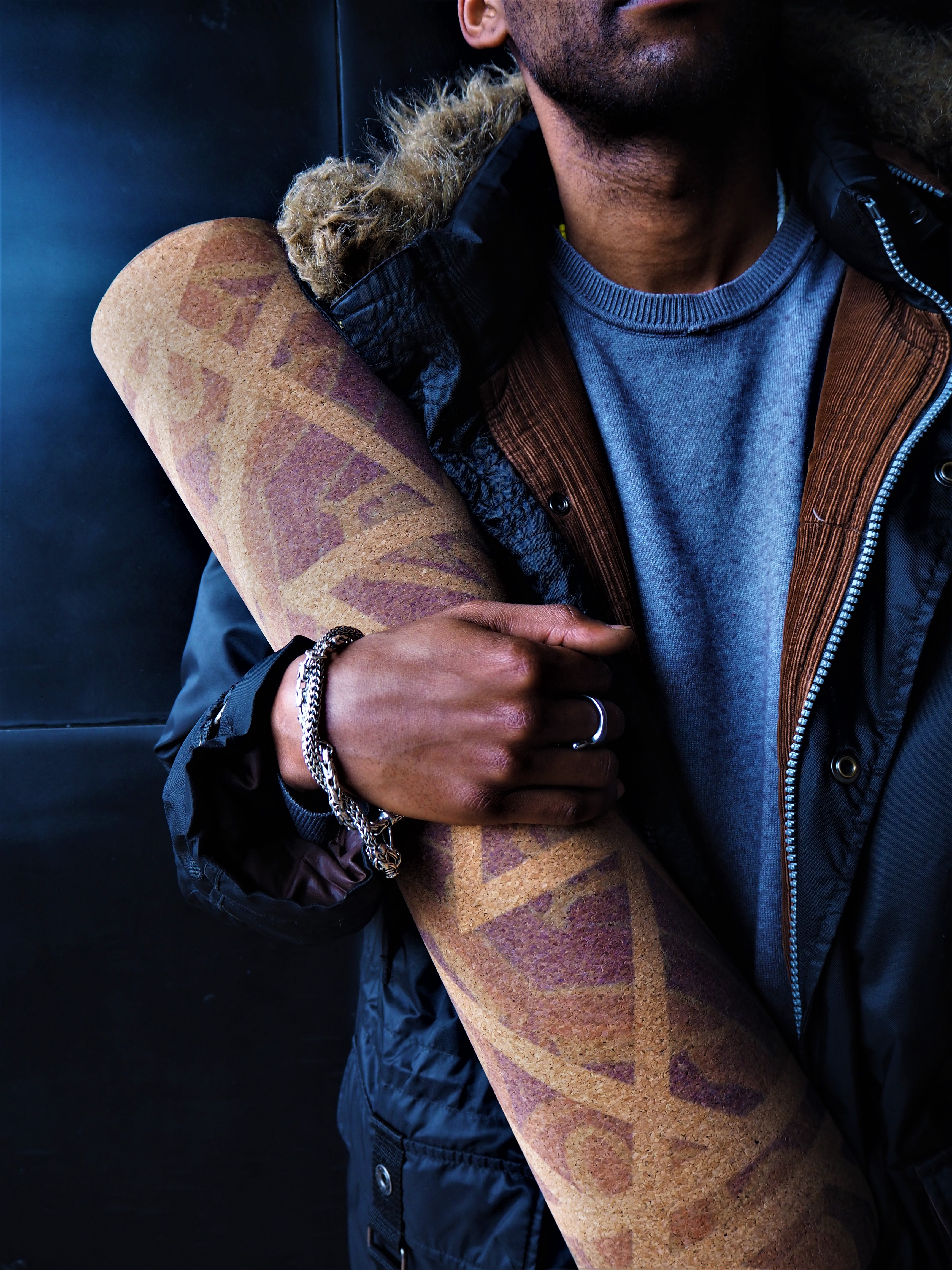 Azana cork yoga mat product shot